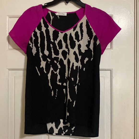 Calvin Klein Tops - Black pink and white blouse